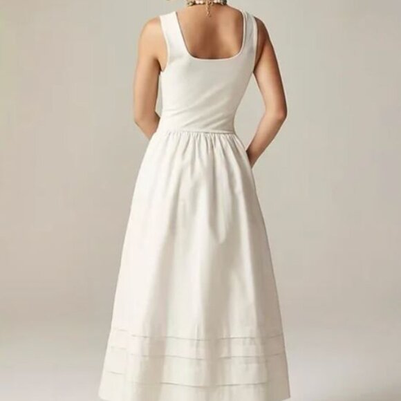 NWT J. Crew Drop-waist Mixy Dress Natural Cream - Picture 2 of 5